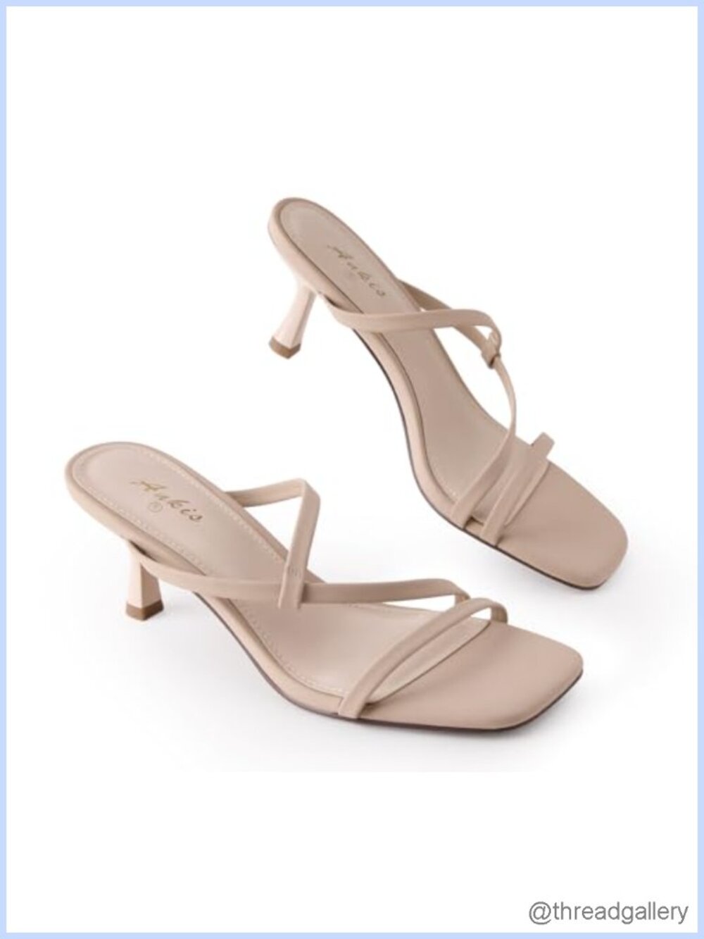 Womens Strappy Kitten Heels Square Open Toe Heeled Sandals